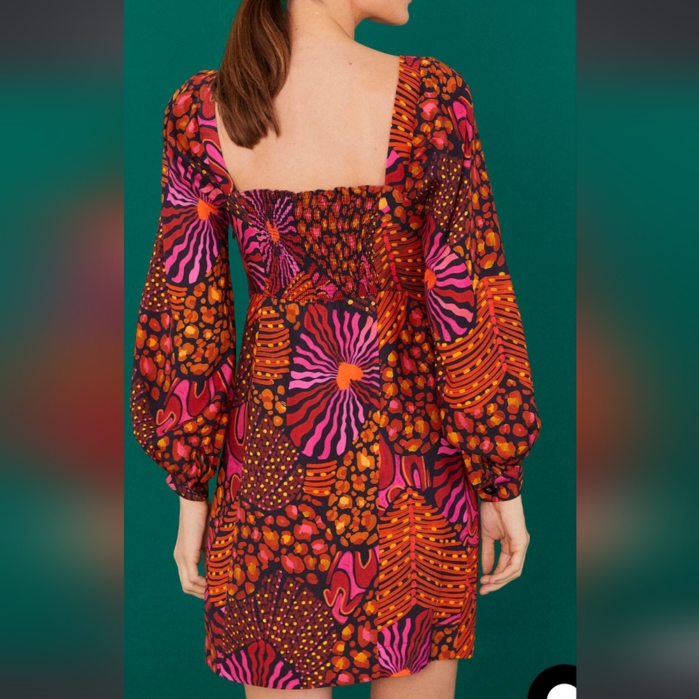 Farm Rio Leopard Hearts Mini Dress - Picture 2 of 7